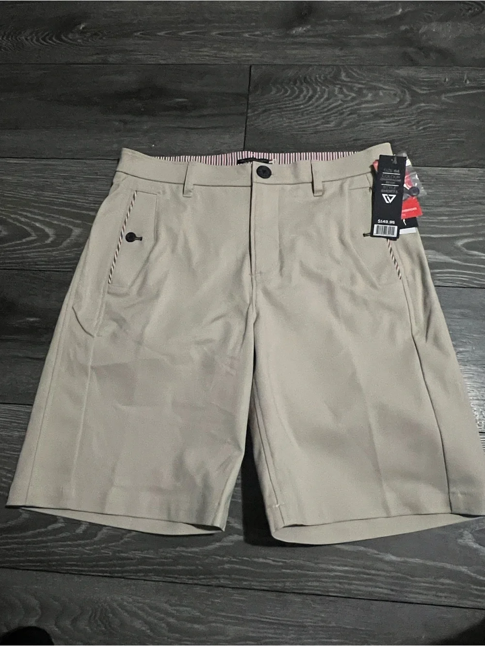 London England  by Charles vane Men's Stone Flat Front Shorts